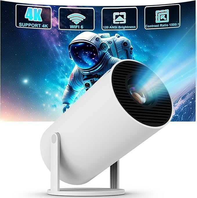 Gaimoo Mini Proiector 2024 1080P Nativ 4K Suport Proiector