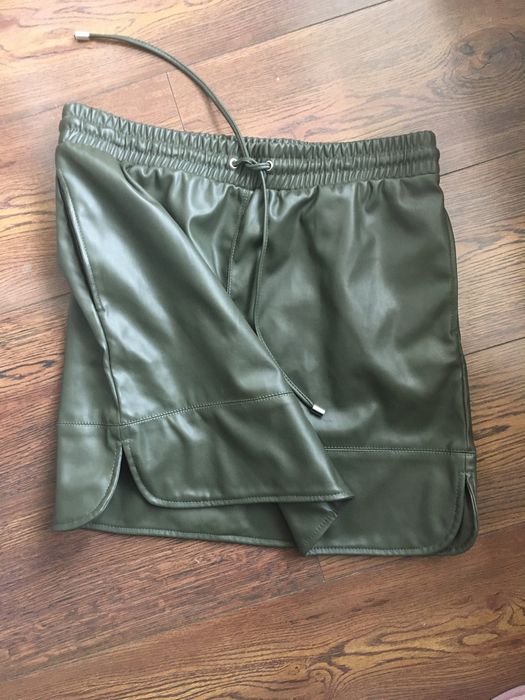 Fusta piele verde măsliniu marime m