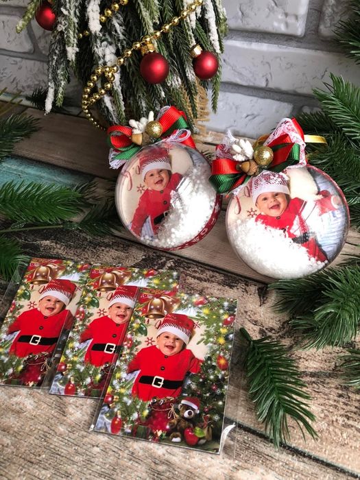 Коледни топки със снимка