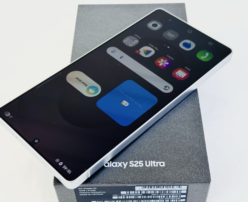 НОВ! Samsung Galaxy S25 Ultra 5G 512GB 12RAM Whitesilver Гаранция!