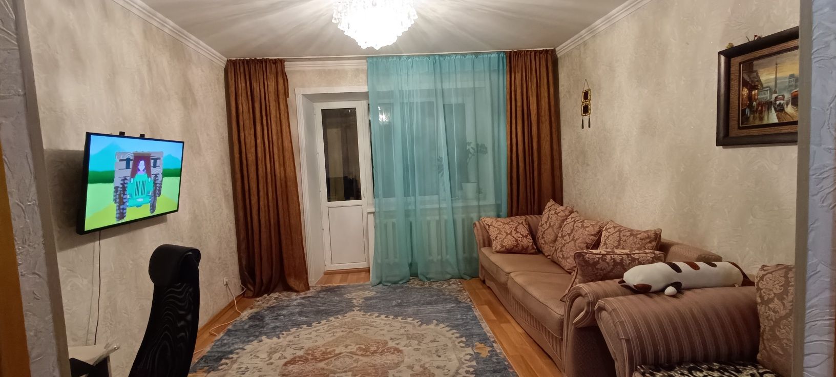 Продам капроновую тюль-вуаль голубую.ь голубую