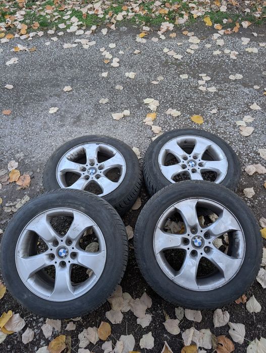 215 60 17 bmw x3 e83 оригинални джанти с гуми с добър грайфер
