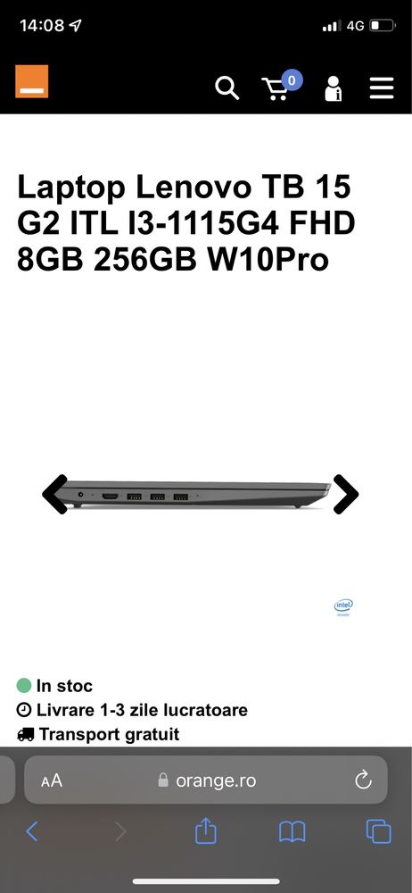 Laptop Lenovo TB 15 G2 ITL I3-1115G4