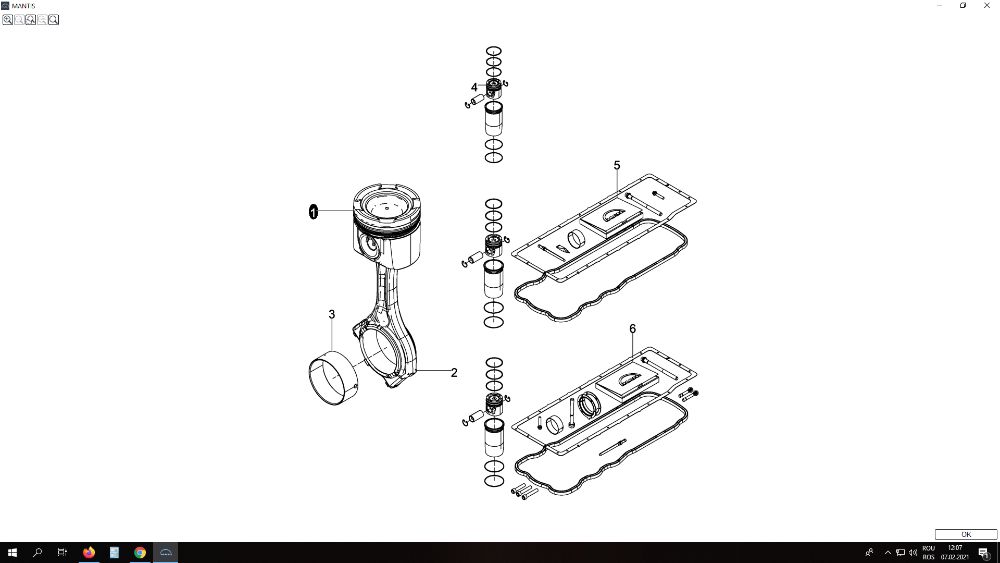 piston biela Man tgx 440 tga 430 390