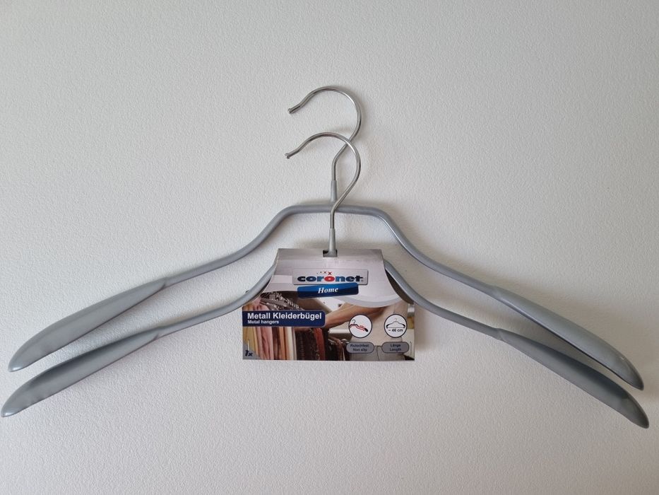 Umerașe lemn fag și metal, 4 buc. noi