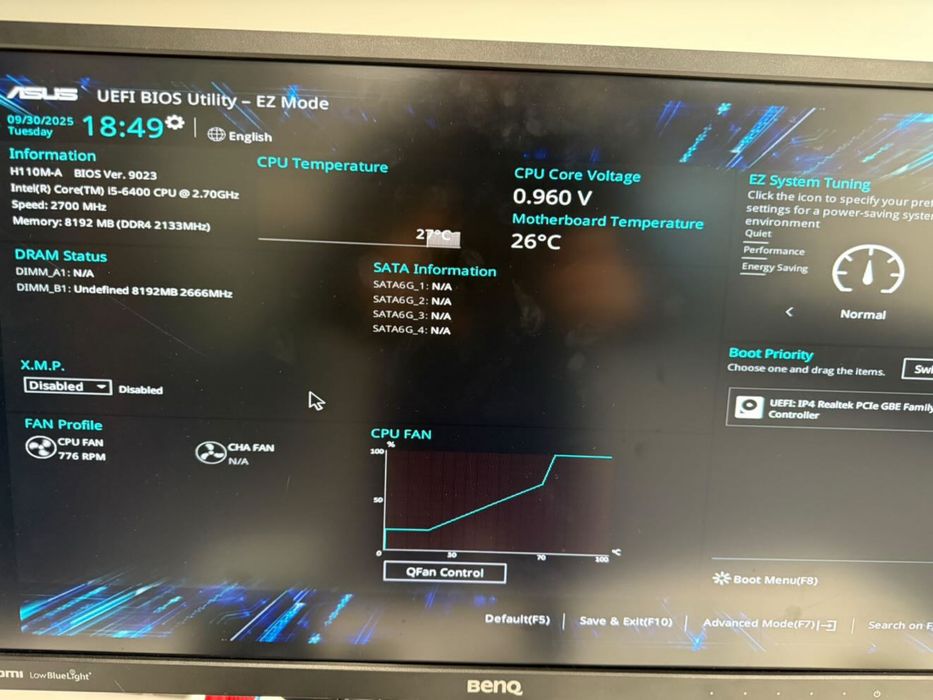 I5-6400 / HD 7350 / H110-M / 8 GB RAM