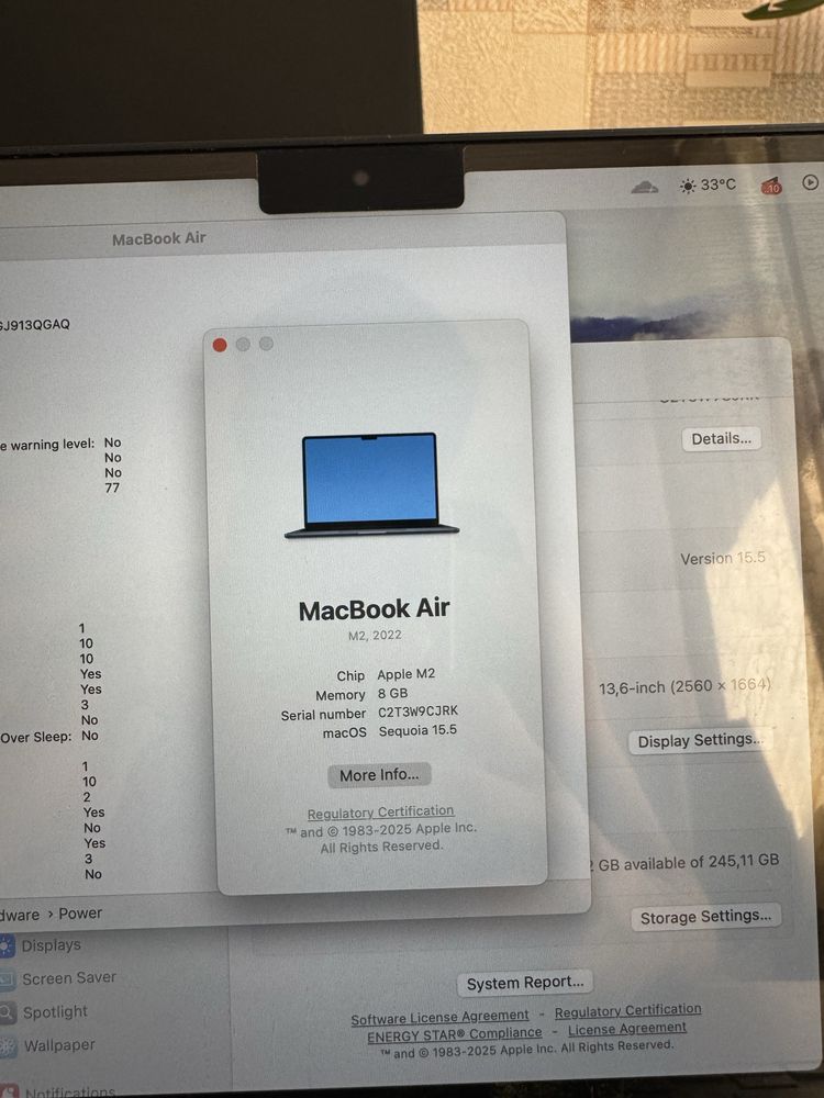 MacBook Air m2 13ich 256