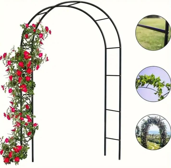 Железная арка для вьющихся растений сада и дома