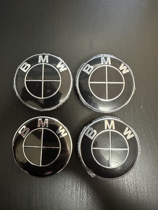Capace jante BMW 68mm albastru alb negru aniversare