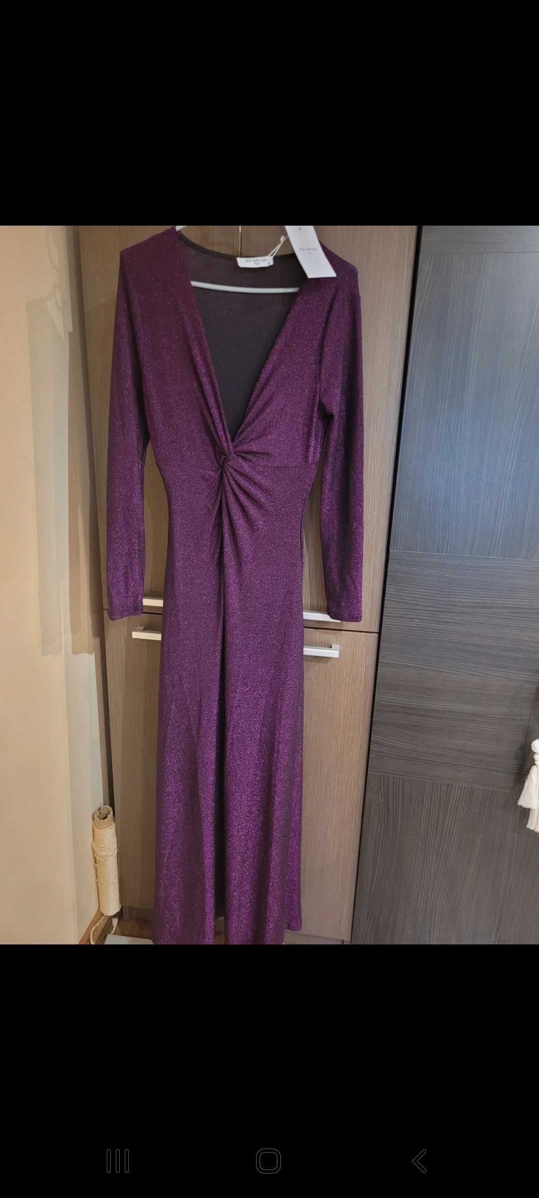Rochie de ocazie mov stralucitoare