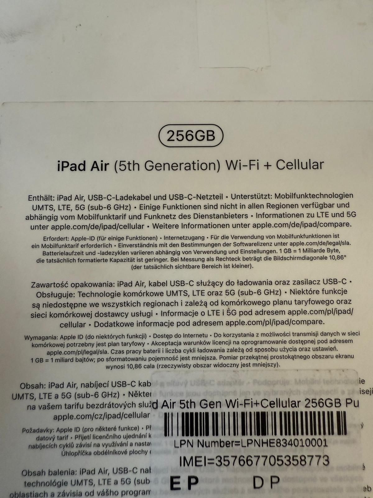 Ipad Air Gen 5 256gb Amanet BKG