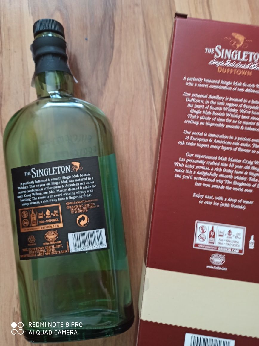 Празни бутилки от уиски Singleton,Dewars 12 years,ArArAt 7 years