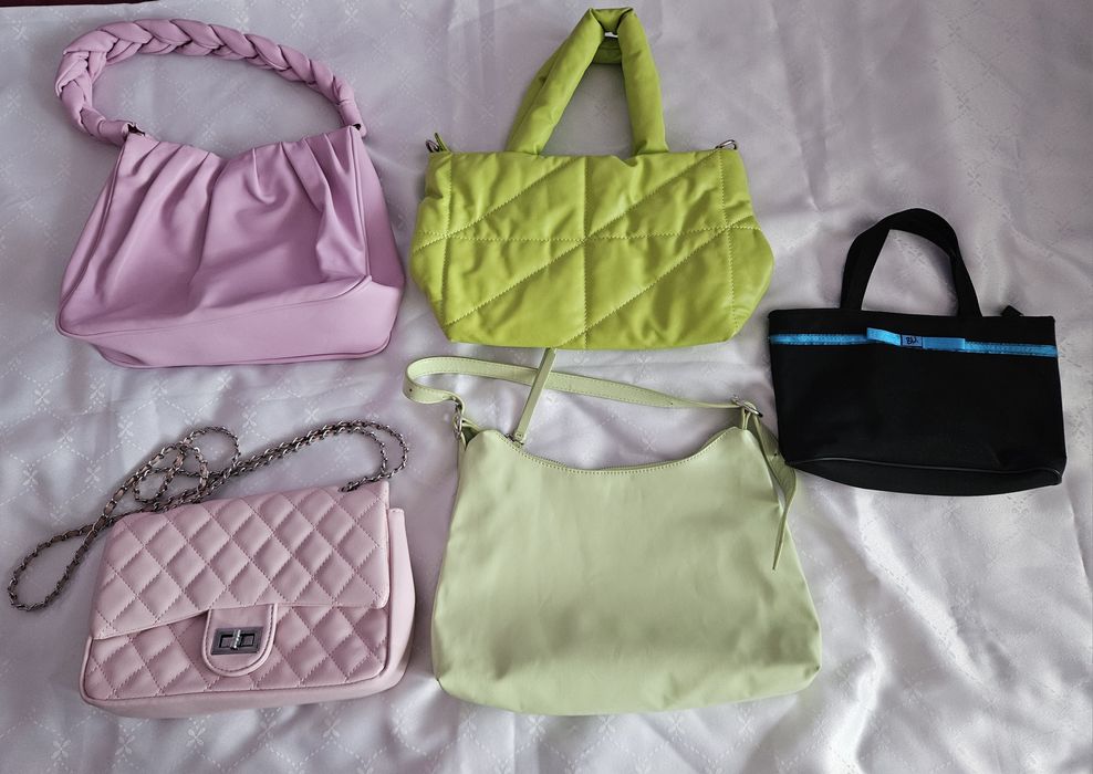 Дамски чанти розови,зелени