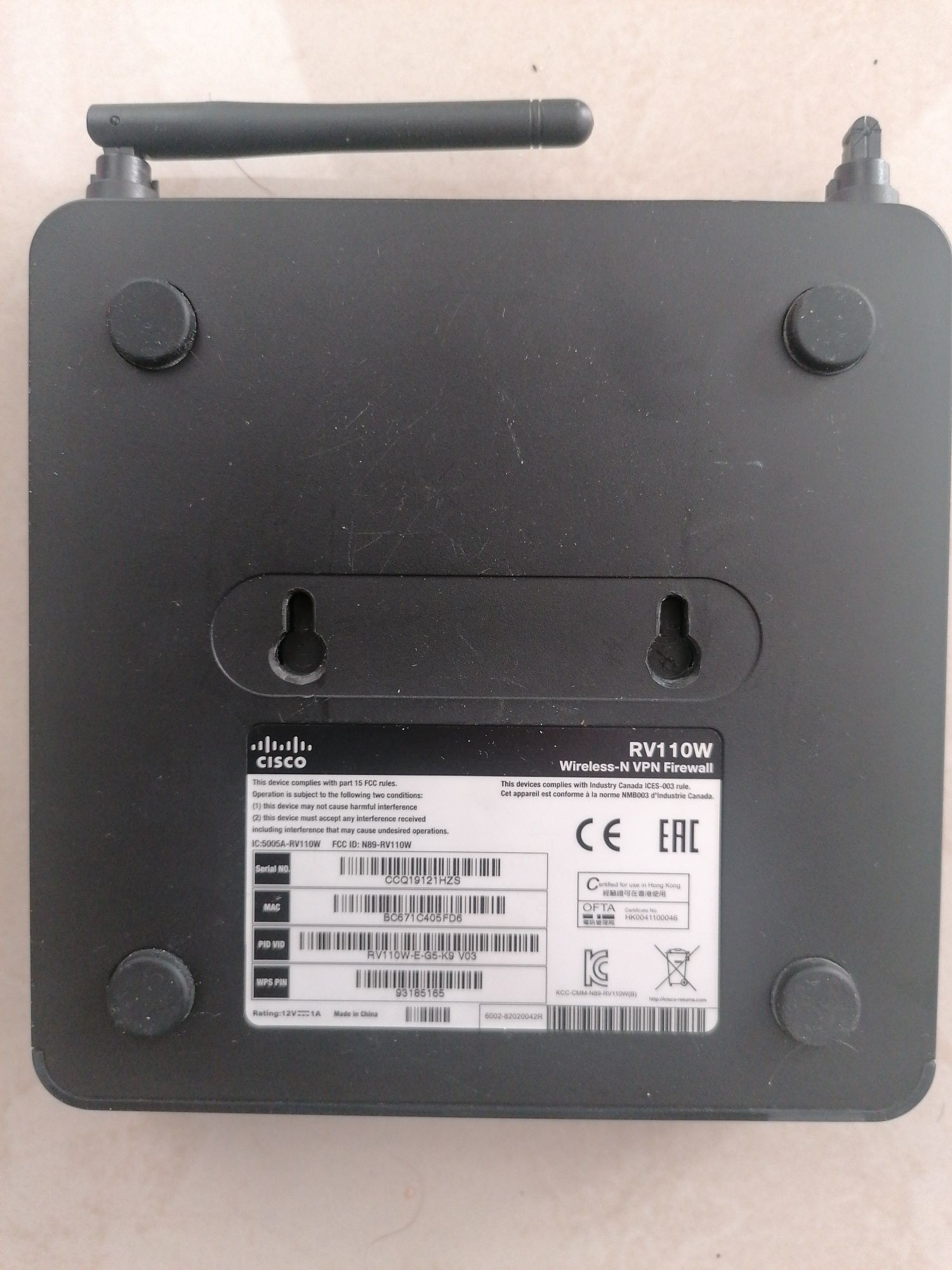 Cisco RV110w wireless-nVPN