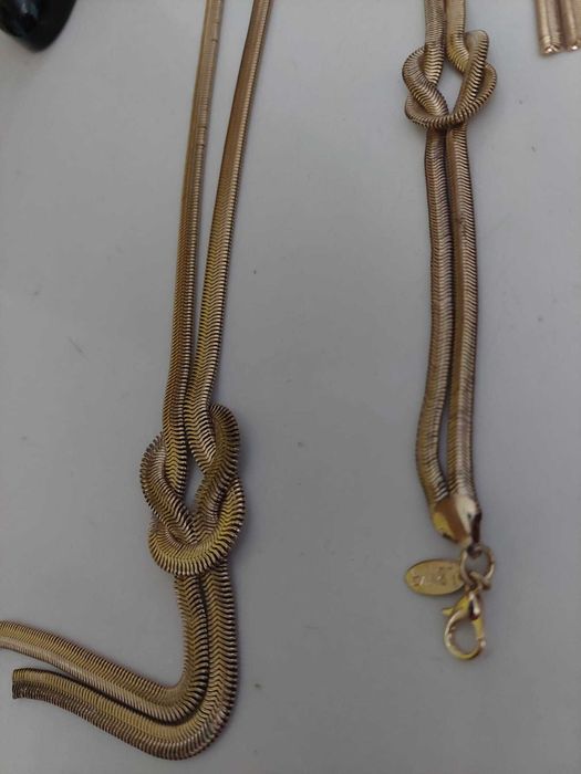 Lant gros sarpe auriu cu cercei si bratara