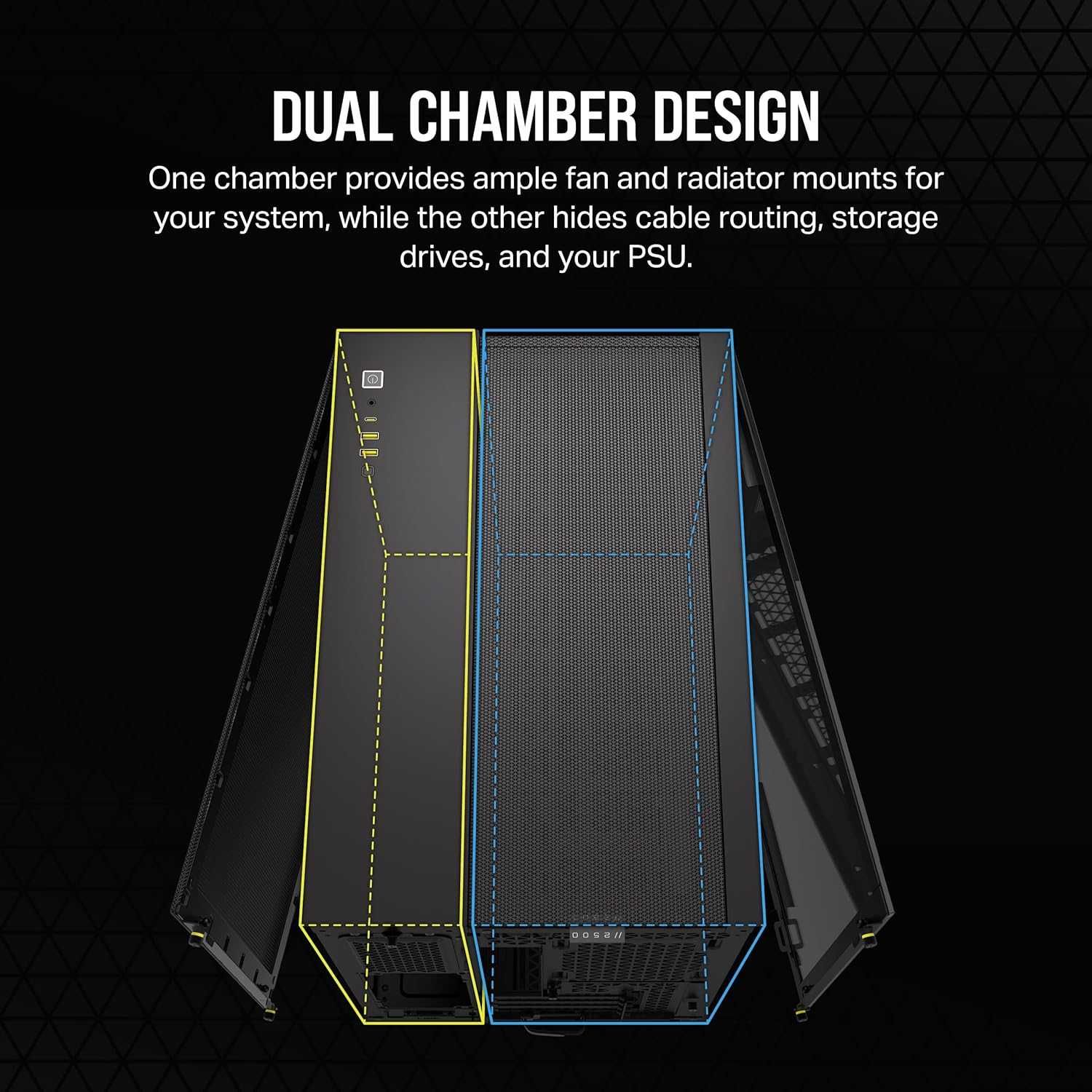 Компютърна Кутия Corsair 2500 AIRFLOW BLACK + Case Panel Kit