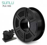 Filament SUNLU PLA Black 1kg 1.75mm Negru