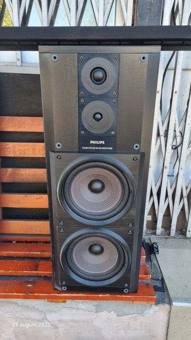 Boxe vintage 3 căi Philips FB 565, bas pasiv