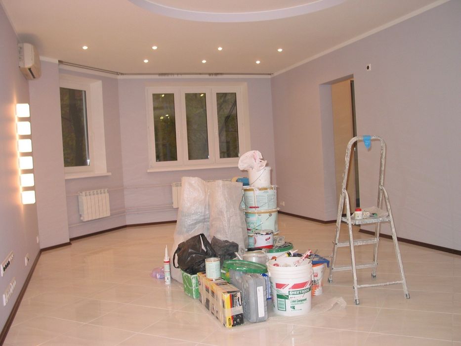 Малярка шпатёка  квартиру  ремонт  потключ