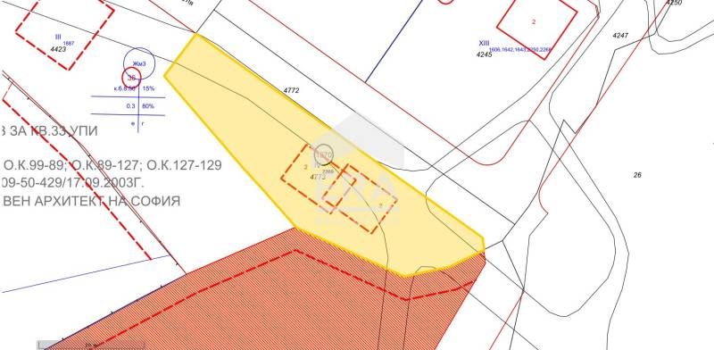 Продава се Парцел в София, в.з. Киноцентъра - 994 кв.м за 393 €/кв.м - Снимка #1