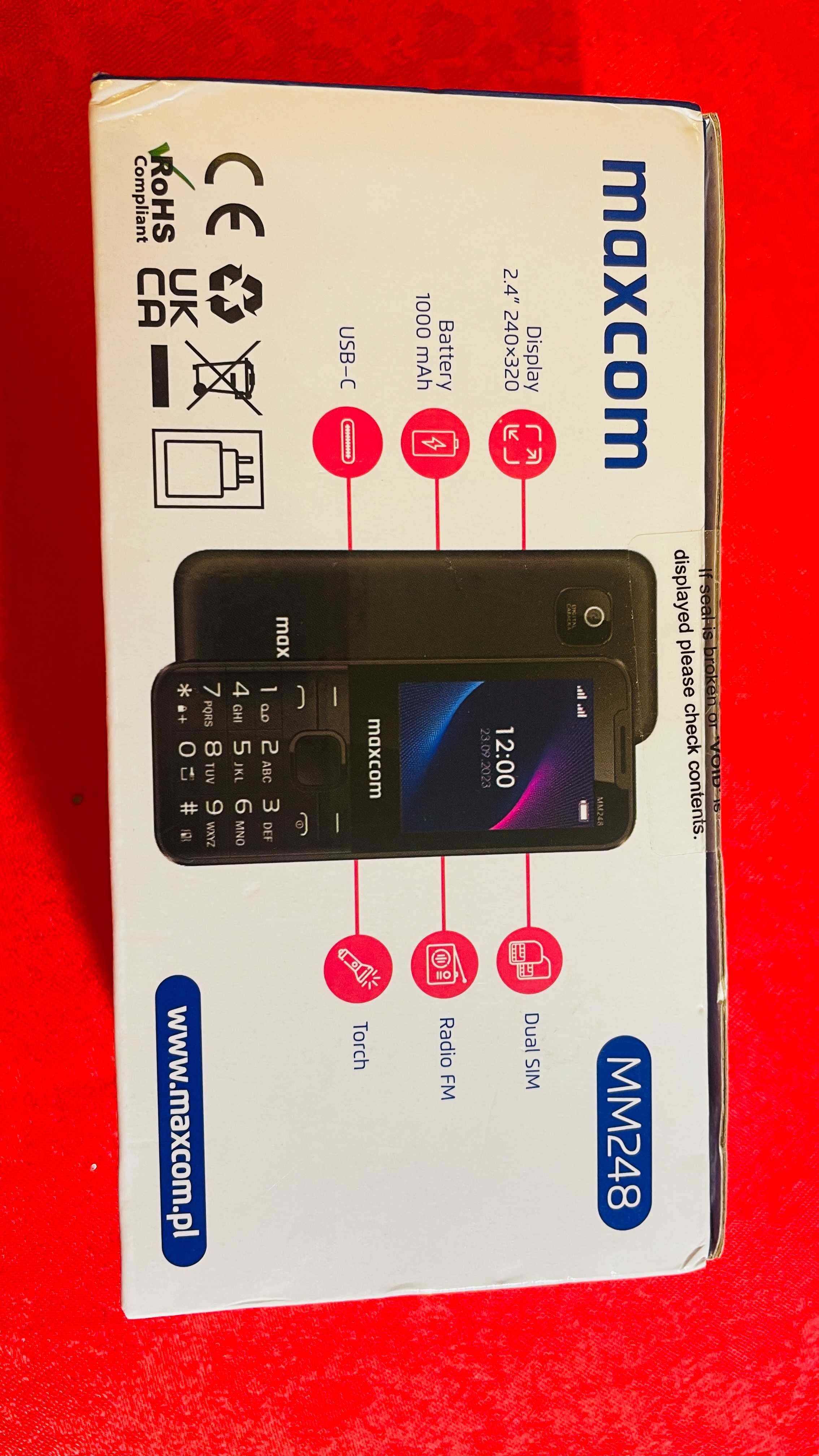 Telefon Maxcom MM248 4G Black – Nou, Sigilat, Neactivat