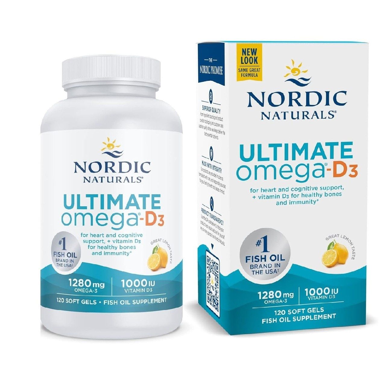 Nordic Naturals Ultimate Omega-D3, со вкусом лимона