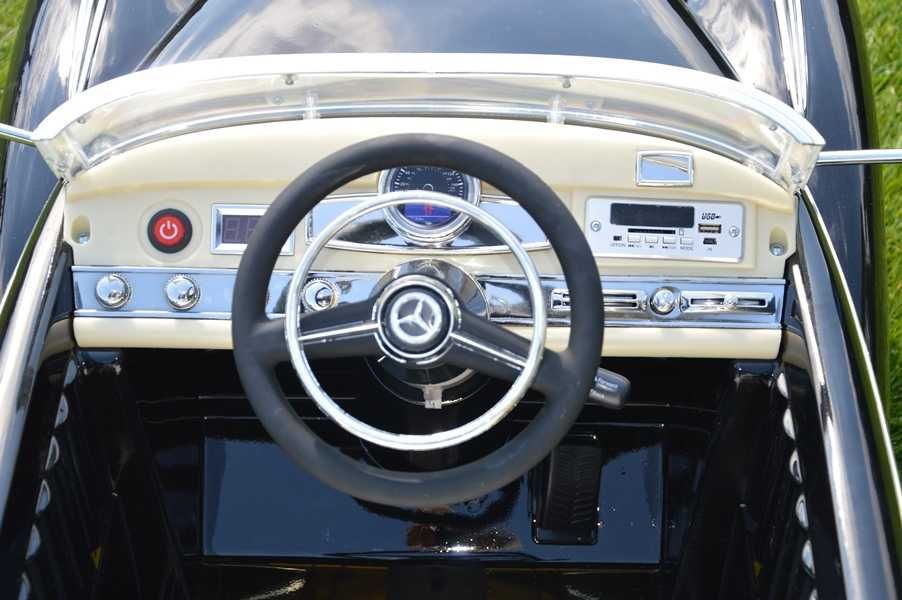 Masinuta electrica de epoca Mercedes 300S, 90W putere, 12V  #Negru