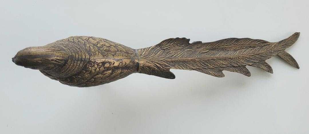 Pasăre Ornamentală Din Bronz, Dimensiuni 5,5 x 35 cm, Greutate 548 g