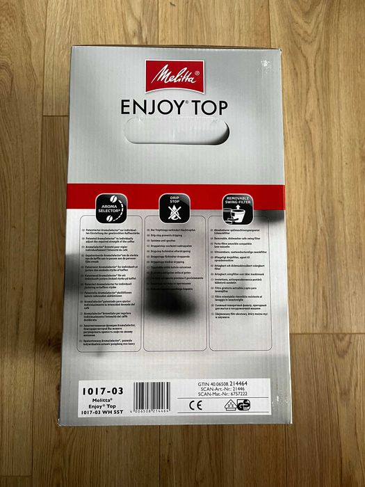 Melitta Enjoy Top кафемашина с филтър и стоманен дизайн, 1080W