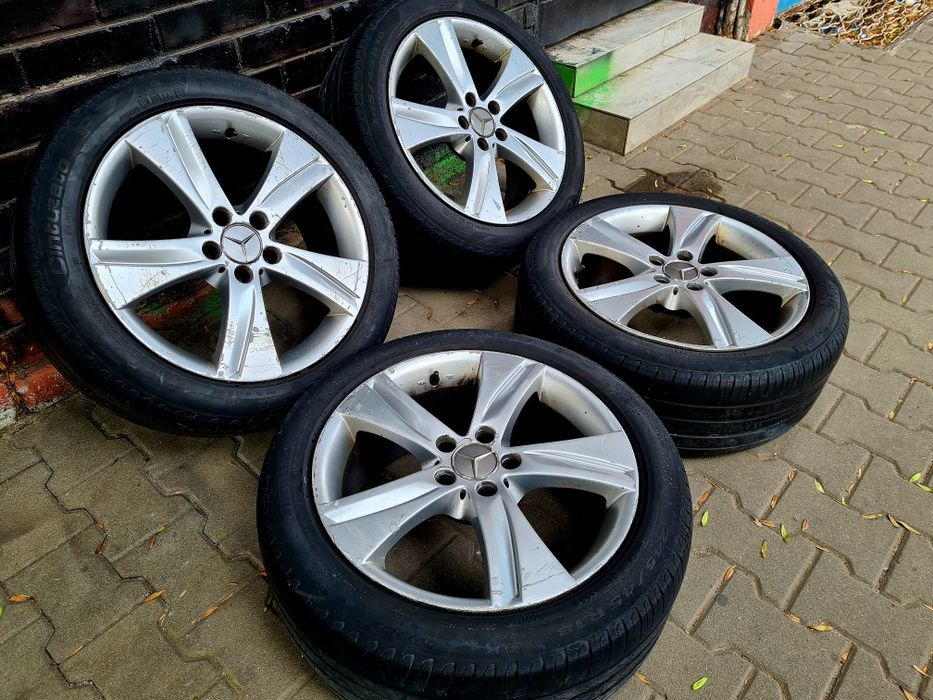 Джанти с гуми 245 45 18 цола за mercedes 5x112 C E S w212 w211 w220