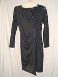 Rochie neagra cu maneci din dantela