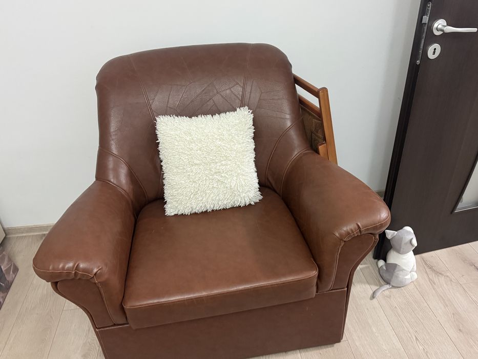 Coltar de piele  plus fotoliu
