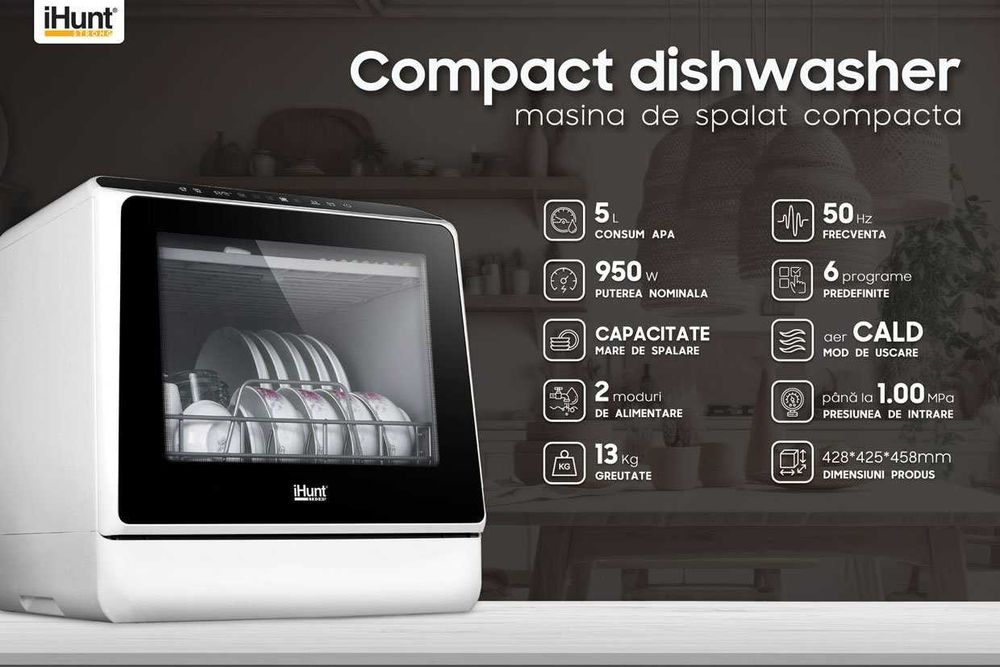 Vand urgent Masina de spalat vase compacta iHunt Bro Dishwasher