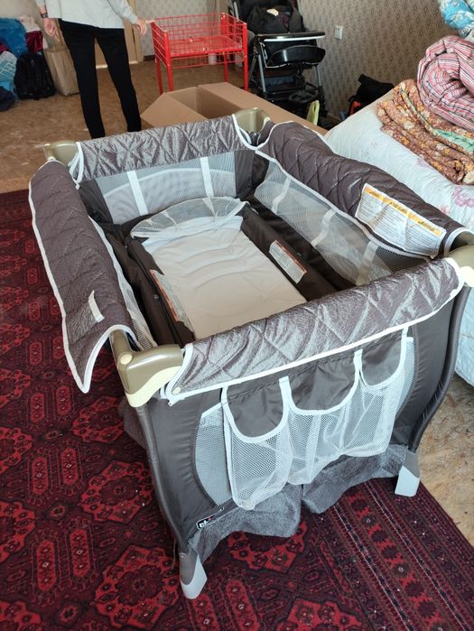 Манеж детский с люлькой