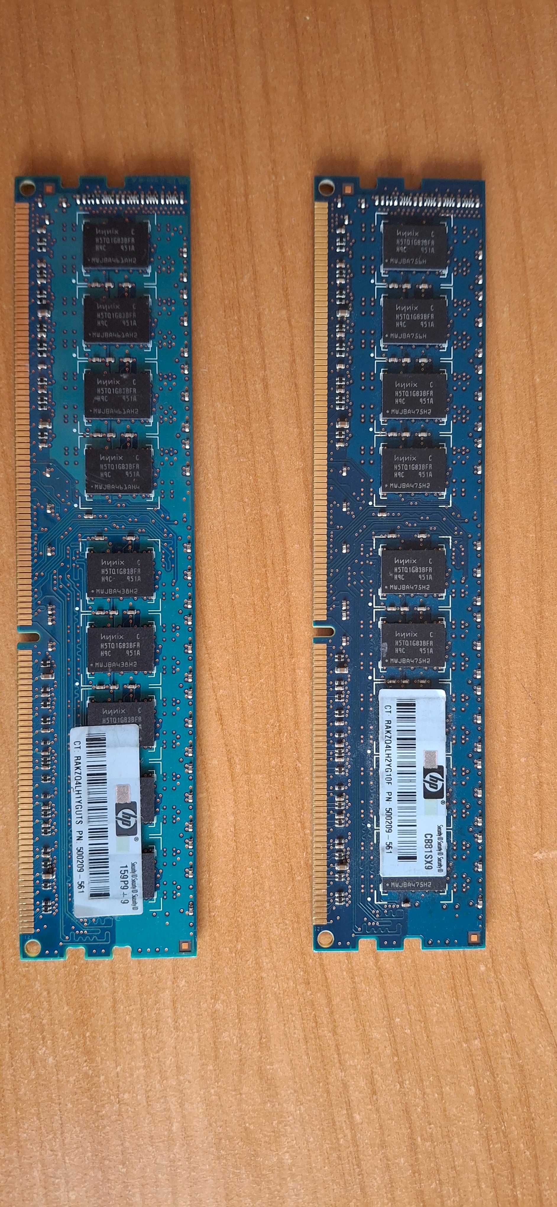 4GB DDR3 2 броя по 2GB Hynix 10600E  1333MHz