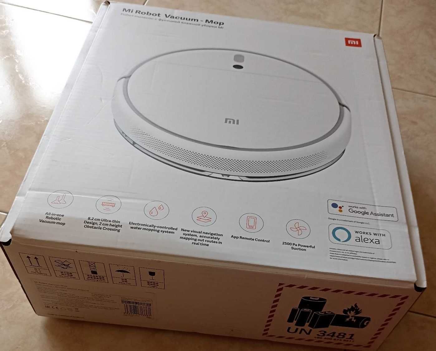 Робот прахосмукачка Xiaomi Mi Robot Vacuum Mop Cleaner, 0.6 л, WI-FI