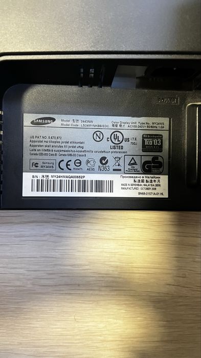 Monitor Samsung SyncMaster 2443NW 24 inch + tastatură