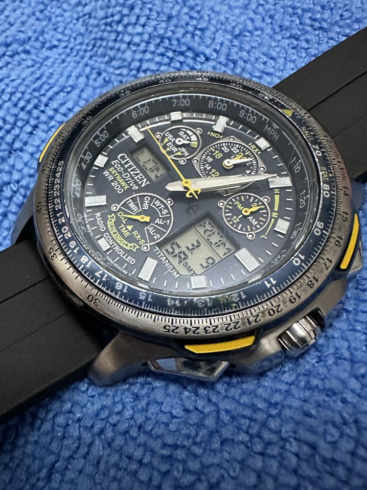 Ceas Citizen Titanium. Ceasuri Eco Drive Blue Angels Skyhawk