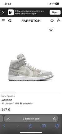 Air jordan 1 Mid Particle grey