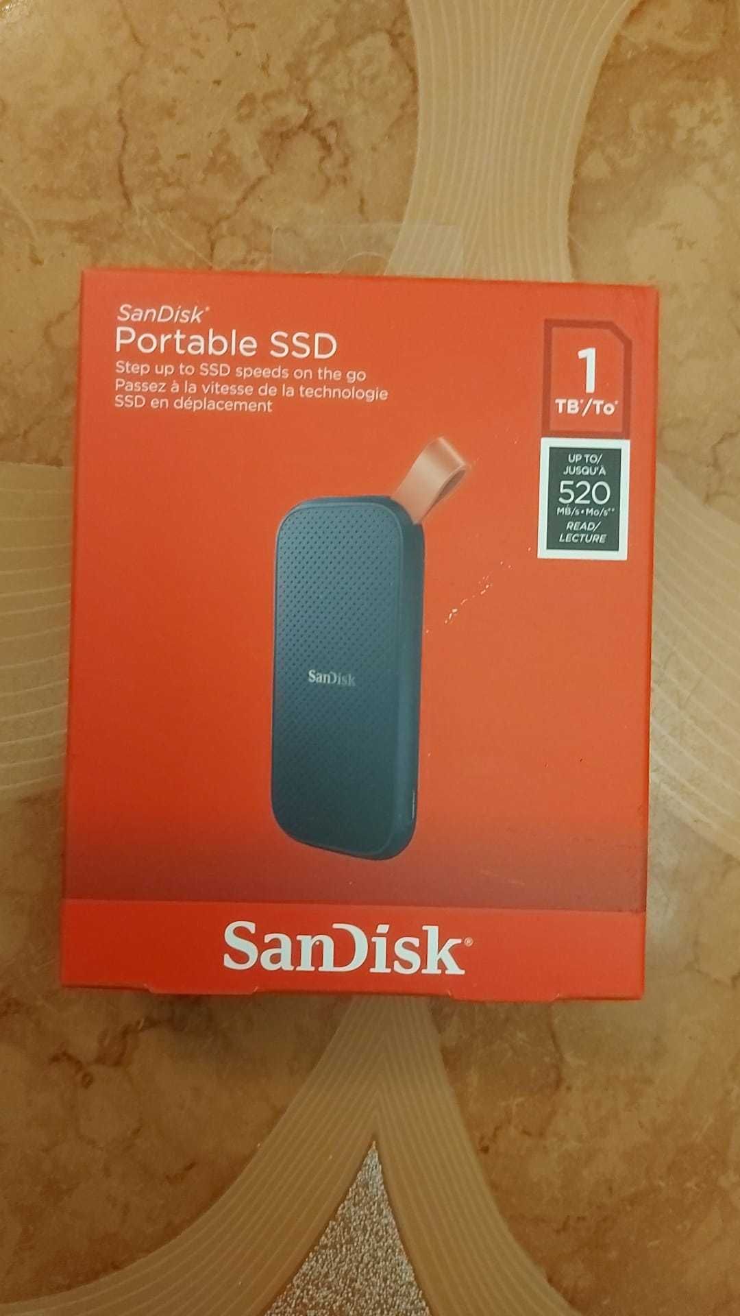 SSD SanDisk Portable 1TB USB 3.2 tip C , NOU , LA CUTIE , SIGILAT