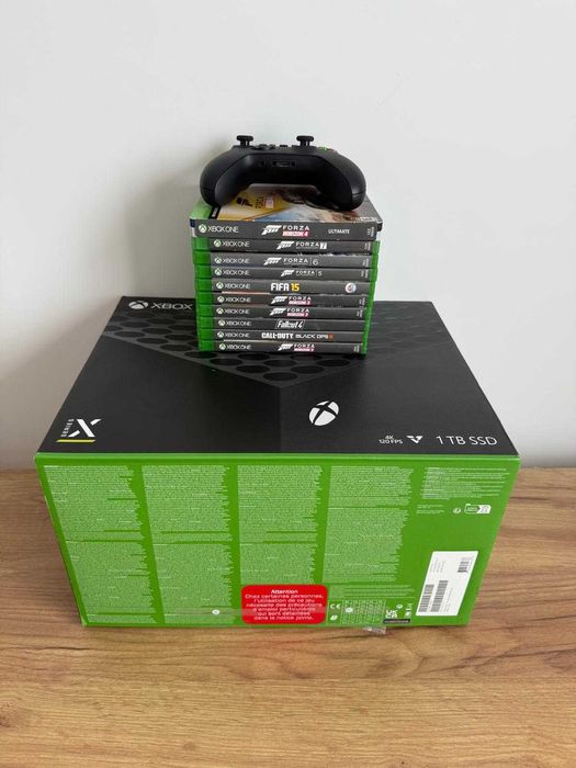 Като Нов Xbox Series X 1TB + 2 контролера + 10 игри + повече