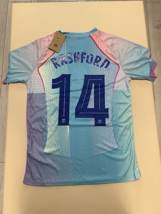 Blue (aurora) Barcelona football shirt