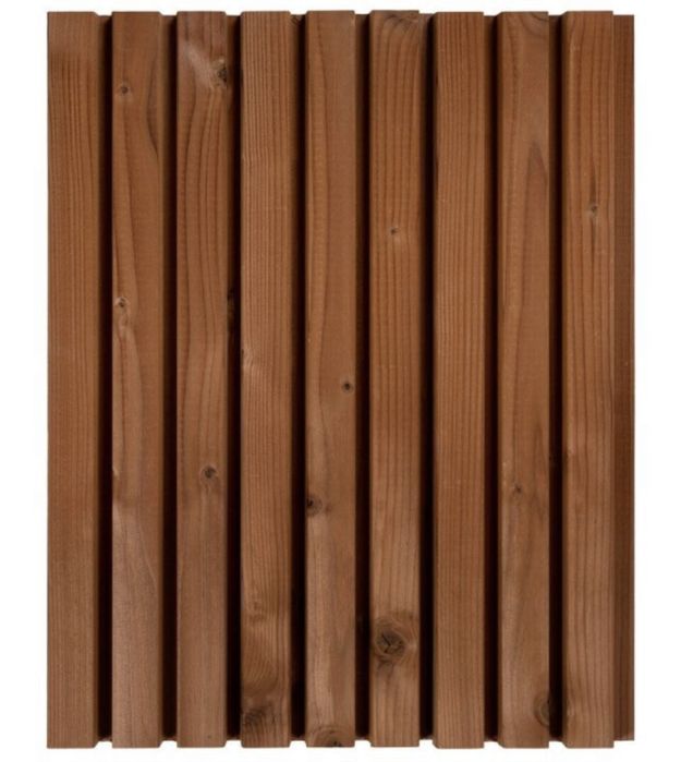 Lambriu tip riflaj din pin termotratat, triple shadow