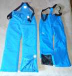 2xPantaloni dubli ski-sanie copii: 8ani(128cm)+9ani(134cm)impermeabili