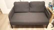 Canapea fixă 2 locuri gri închis-GLOSTAD-IKEA