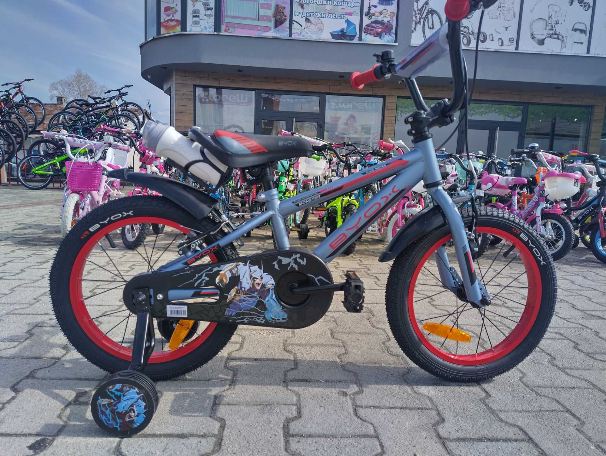 BYOX Велосипед 16" MONSTER сив