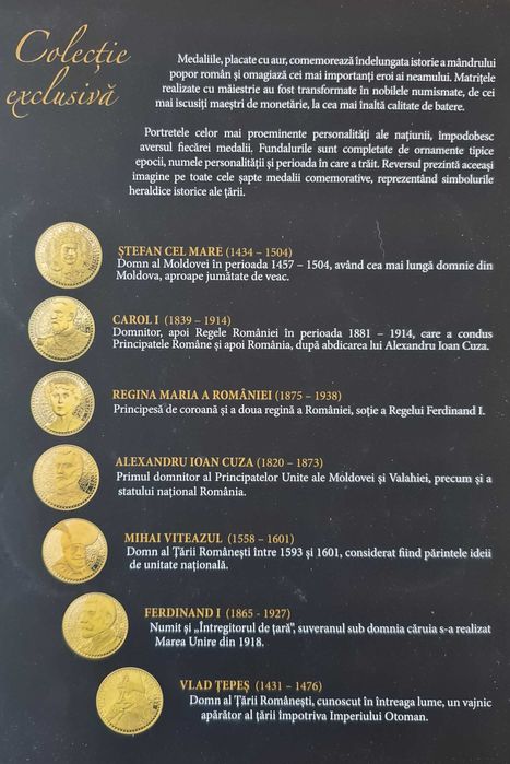 Colectie 7 Medalii -Personalitati Istorice