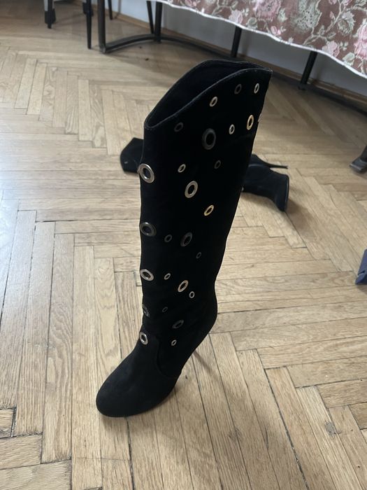 Cizme piele intoarsa Musette noi