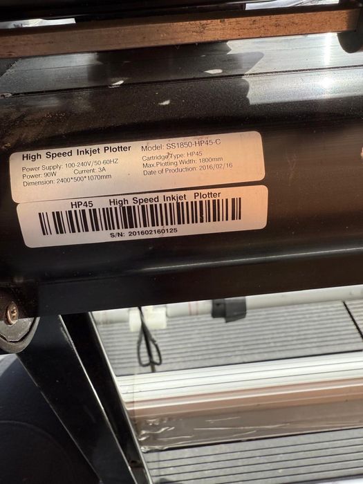 Ploter high speed inkjet 1800 mm