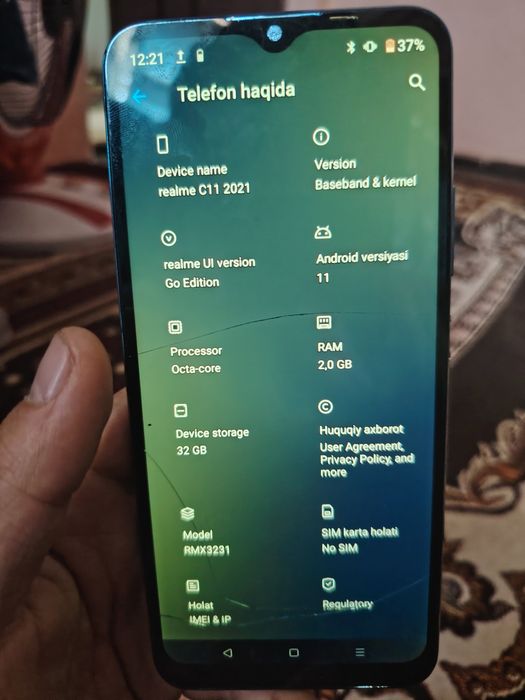 Realme c 11 holati biroz ogirroq lkn qotmasdan ish leydi remont kerak.